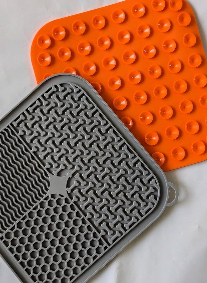 JD PRO Pet Lick Mat Licking Pad Mats for Dog and Cat | Food-Grade Silicone, Dog Food Mat with Suction Cup, Slow Feeding Mat | Pet IQ Treat Mat, Suitable for All Breeds (Multicolour, Pack of 1) - Image 4